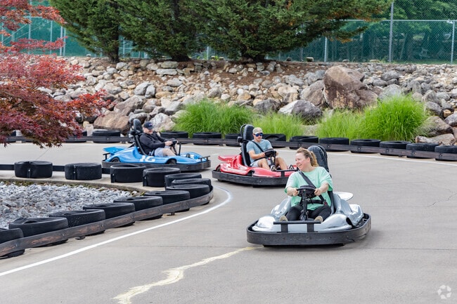 Visitors have a blast on the go-cart tracks in Massanutten.