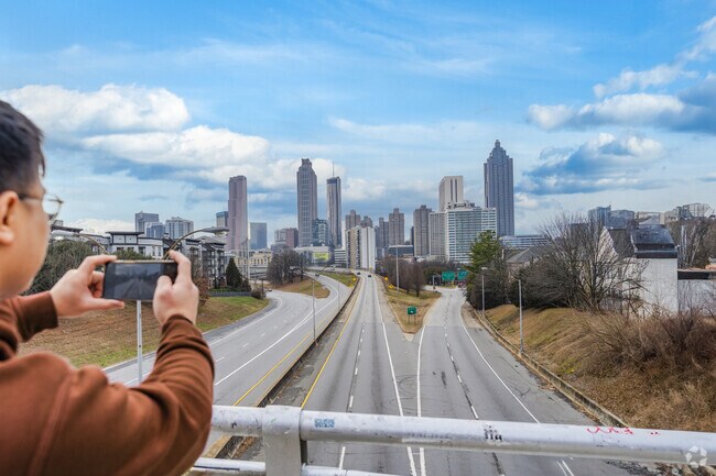 The Peachtree Center area holds many iconic picturesque Atlanta spots, such as Jackson Street Bridge.
