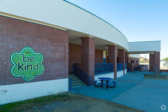 The front courtyard at Magee Middle School.