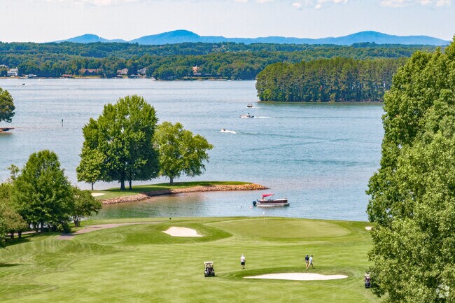 Enjoy stunning views of Smith Mountain Lake while you play golf in Penhook.