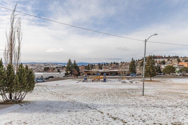When it's snowy, Chester Steele Park has a hill that folks in West Park Street can sled on.