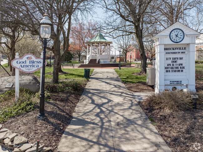 Brecksville Town Square features a tribute to all who have served in the armed forces.