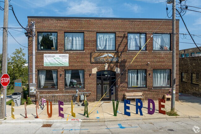 Escuela Verde with its colorful letters is one of many options for Valley Forge students.