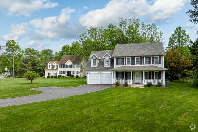 Many houses in Bloomfield are set back in deep lots.