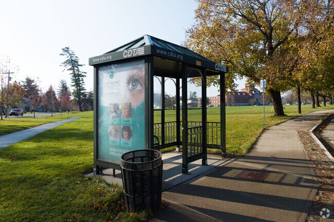 There are plenty of bus stops in Normanskill to catch into Albany.