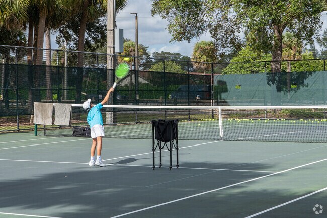 Sandalfoot Cove residents can visit Veterans Park for a number of tennis courts to hit on.