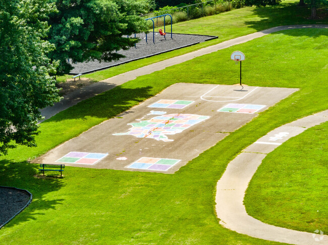 The Basketball court of Johnson Elementary School.