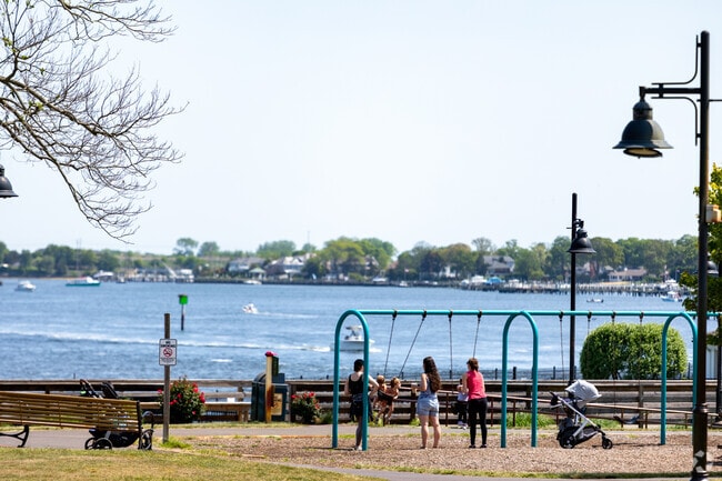Riverfront Park in Point Pleasant has amazing water views while playing at the playground.