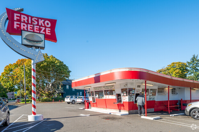 Grab a burger and milkshake at Frisko Freeze near Northeast Tacoma.