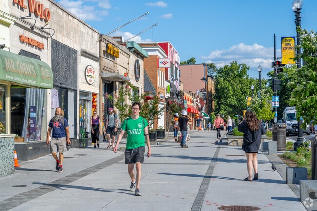 Connecticut Avenue in Cleveland Park is lined with shops and restaurants.