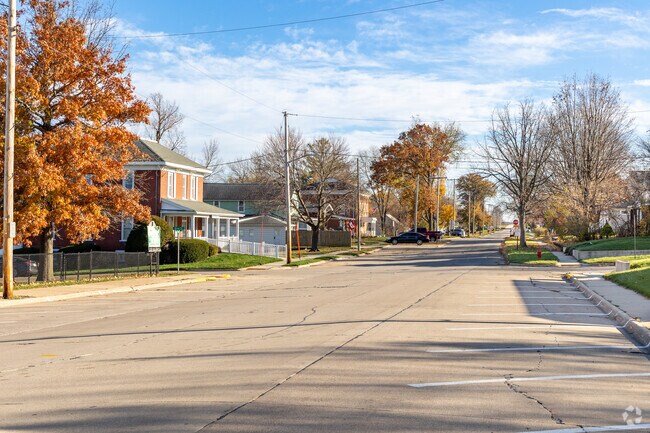 Main Street in Center Point is lined with quiet, tree-shaded roads.