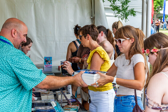Columbus Book Festival takes place every year in the Discovery District.