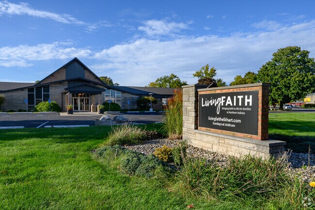 Living Faith Church, in Southdale, has plenty of parking for Sunday service.