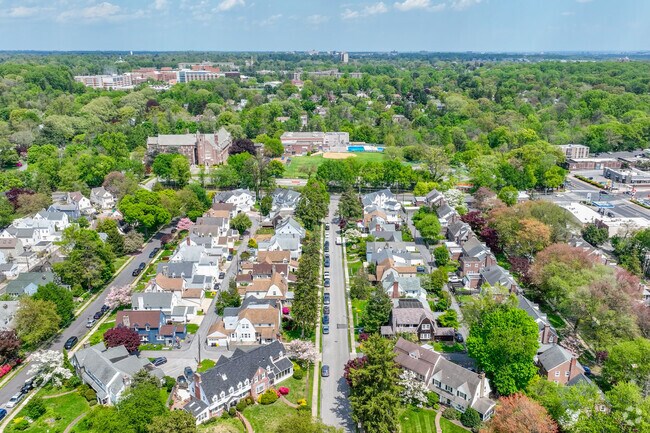 Wynnewood’s tree-lined streets and landscaped sidewalks create a serene suburban setting for over 13,500 residents.