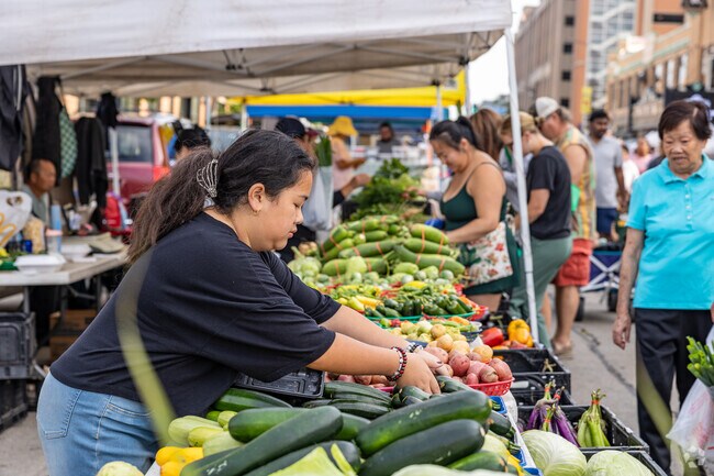 Vendors display their wares with flair at the Saturday Farmer's Market in Downtown.