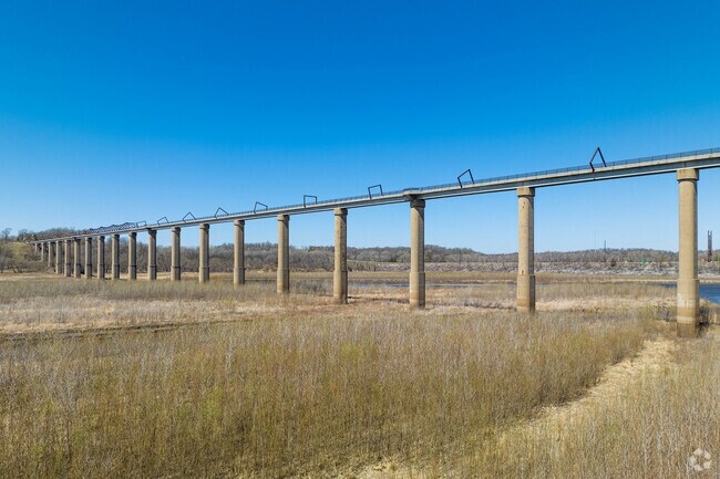 The High Trestle Trail Bridge was originally a train bridge, before it was retrofitted in 2011 to carry bicycle and foot traffic.