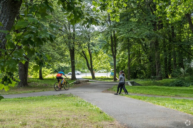 Head to Rutherford Park in Fairfax to bike or walk the trails.