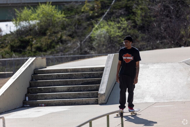 Work on your skating skills at the Lydia Gold Skatepark in Huntsville.