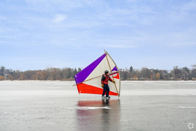 Lake Nokomis is great for skating, Keewaydin residents have found.