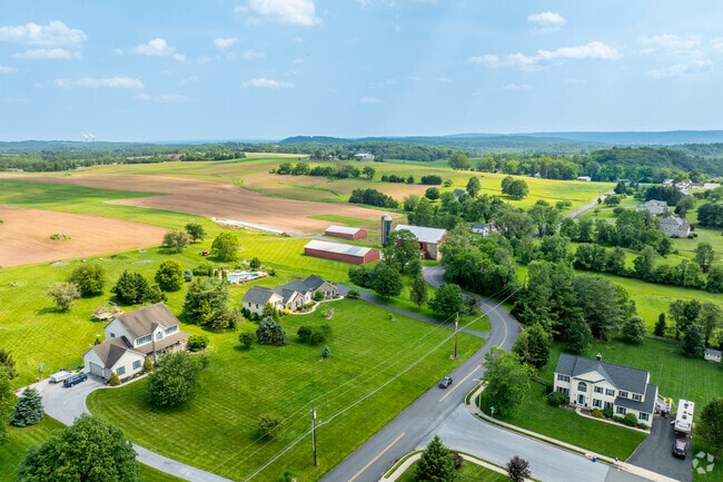 Farmland and residential streets blend harmoniously in Douglass.