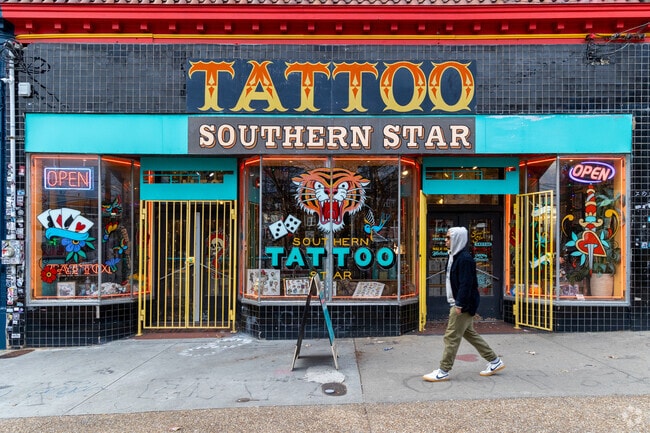 Edgy Little Five Points in Candler Park is home to Southern Star Tattoo.