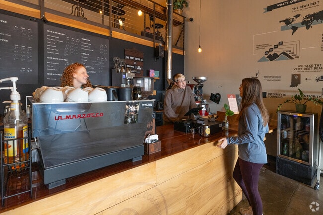 Grab a fancy coffee at the hip and stylish Abbey Coffee Company on the edge of West Marion.