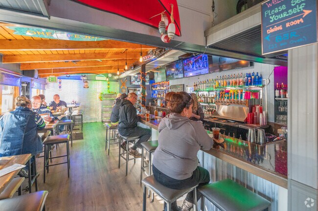 Stop in for something to eat at The Paddle Pub near Kayak.