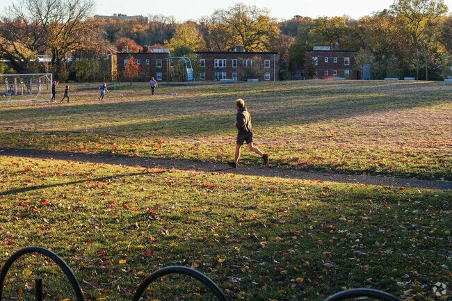 Hardy Park is the heart of Foxhall, serving as a vibrant community gathering space.