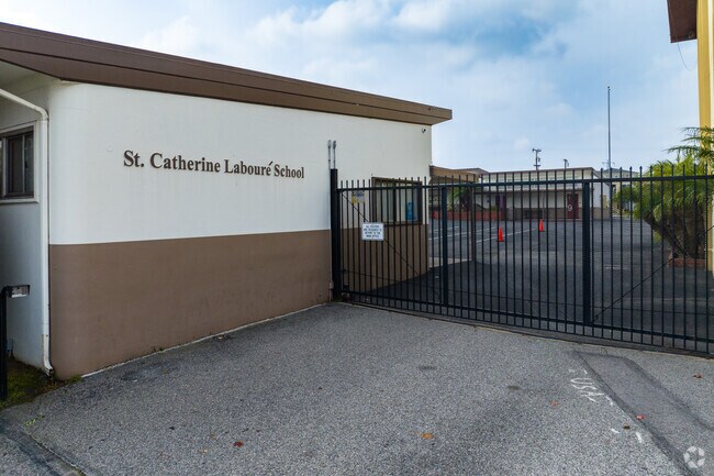 St. Catherine Laboure School in Torrance, CA haas several private gates.