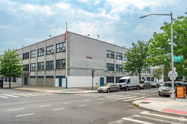 View of the Evergreen Middle School-Urban Exploration building.
