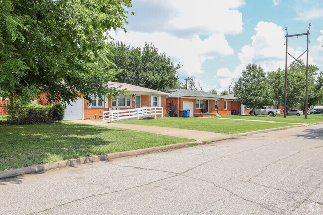 Brick ranch homes with attached garages are a common find in Layman-Van Acres.