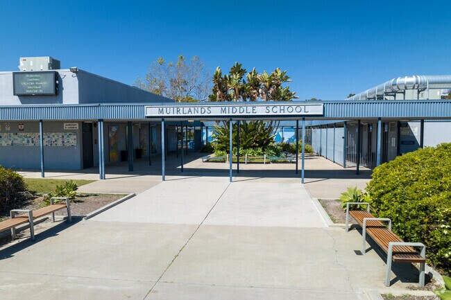 Muirlands Middle School entrance is located in La Jolla, California.