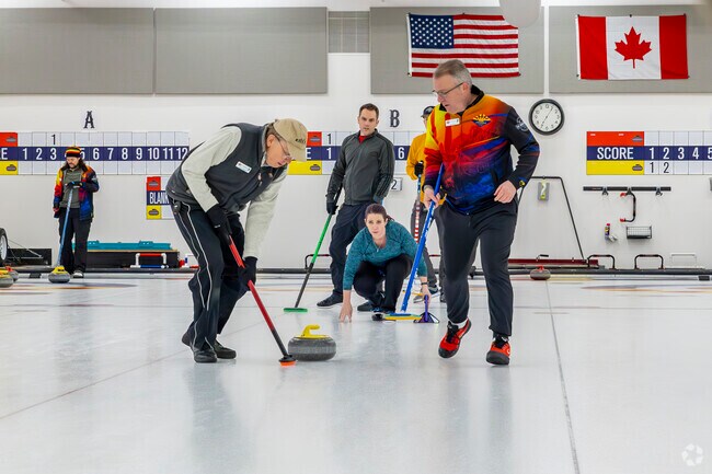 Try your hand at curling at the Coyotes Curling Club, near Gililland.