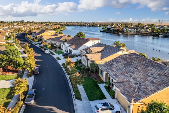 Residents enjoy spacious single family homes with serene lake views in East Contra Costa.