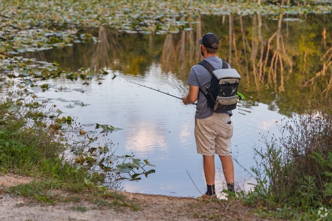 Pandapas Pond is accessible via a short drive from Virginia Tech and downtown Blacksburg.