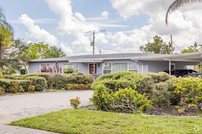 Ranch style flat roof homes are modernized interiorly in Hope Gardens in Fort Myers, FL.
