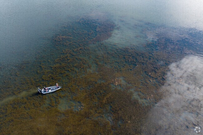Murray hills is bordered along its entire northern side by water.