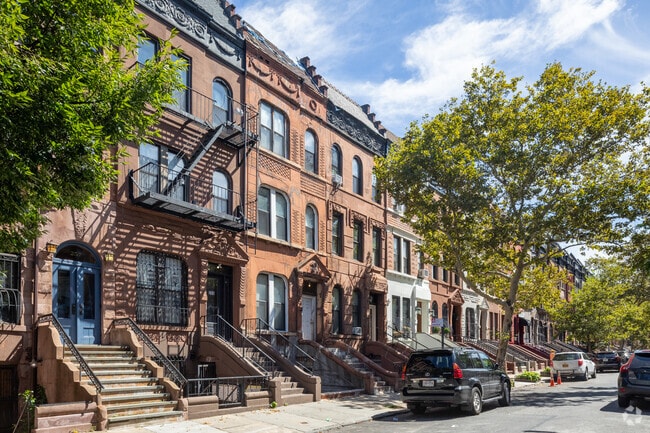 Experience architectural elegance with Strivers' Row brownstones.