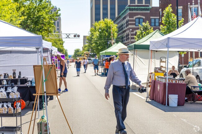 Fresh produce fills the Old Capitol Farmers Market downtown.