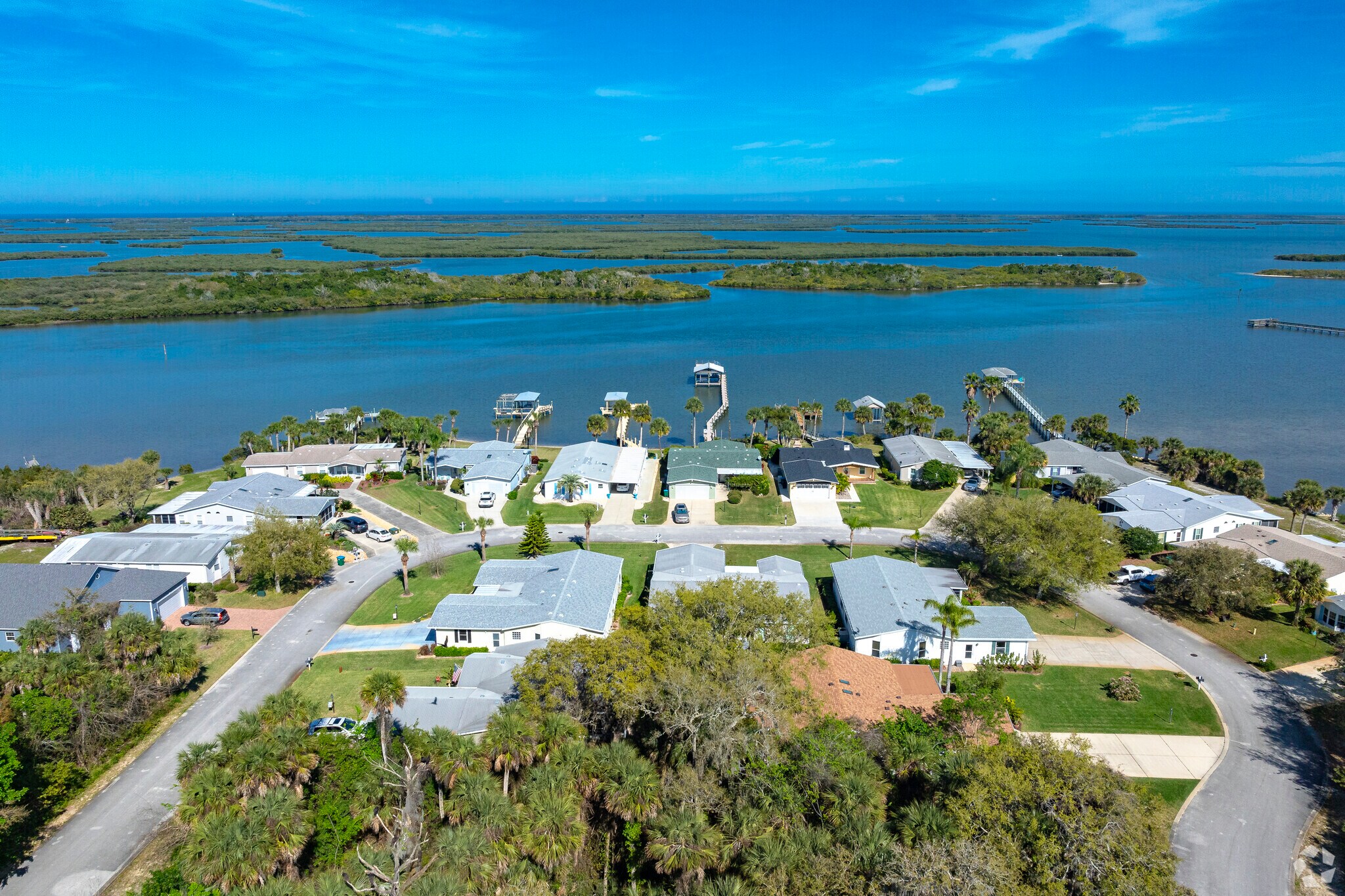 Many Oak Hill homes can enjoy fishing and boating right off their private docks.