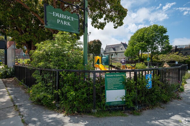 Local children enjoy close proximity to the playground and open space offered by Duboce Park.