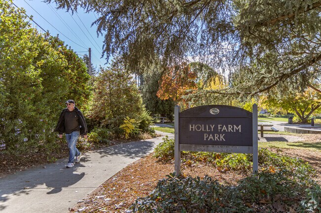 Holly Farms Park offers recreation opportunities in West Portland Park.