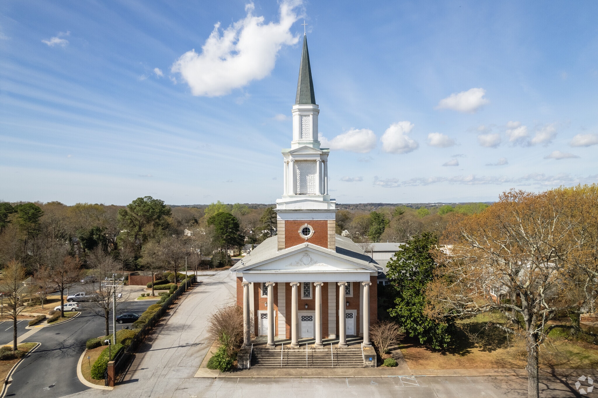 Large brick style churches are a common sight throughout the Augusta Street Area.