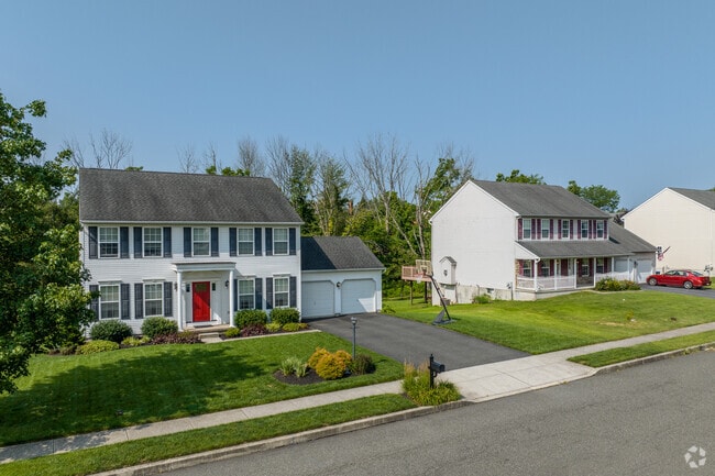 Large homes with manicured lawns offer tranquil homes for Gilbertsville residents.