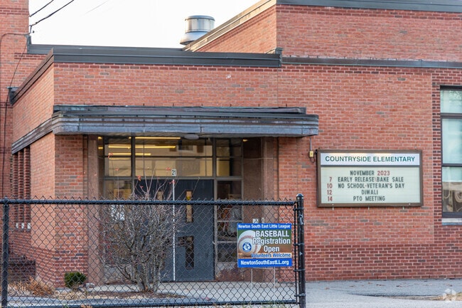 Countryside Elementary School is highly rated in Newton Highlands.
