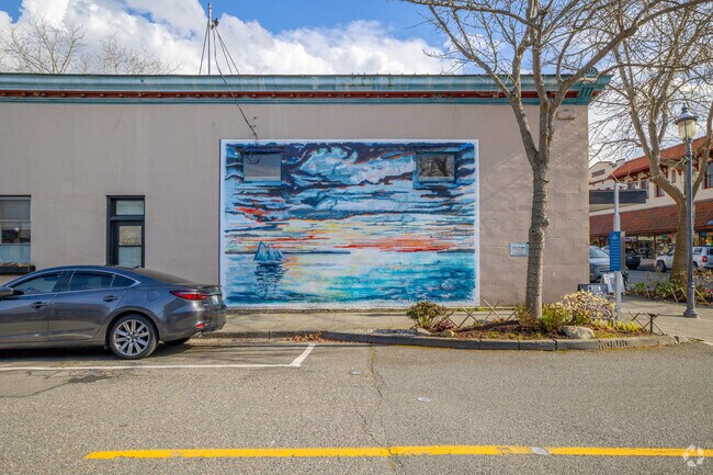 Colorful murals line the streets of Edmonds showing off the towns colorful lifestyle.