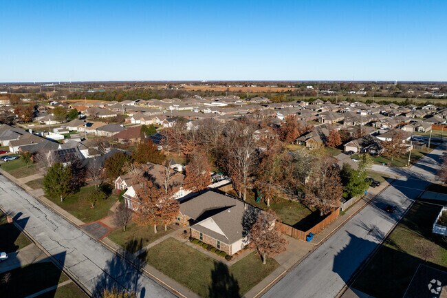 Cedar Ridge homes sit on modestly sized lots.