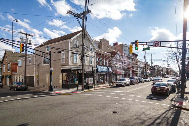 Guttenberg’s main streets feature diverse shops and dining options.