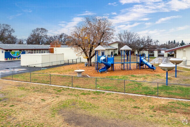 The recess area at Birney Elementary School in Fresno.