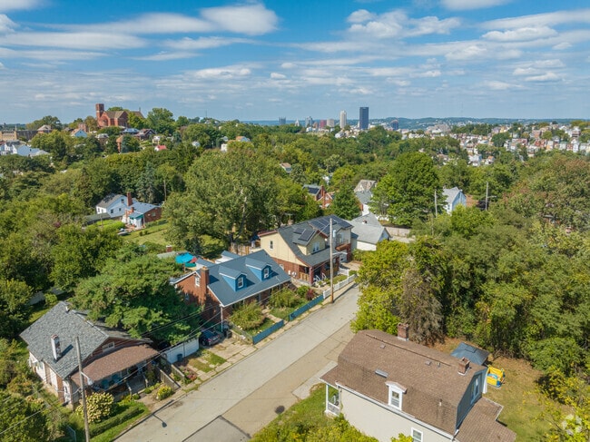 The St. Clair community has a beautiful view of the city of Pittsburgh.